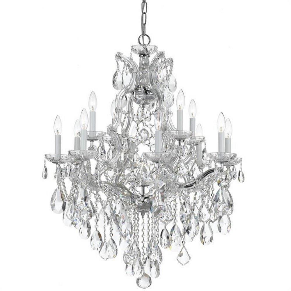 Bailey Street Home - 49-BEL-1626994 - Barclay Avenue - Twelve Light Chandelier in Traditional and Contemporary Style - 28 Inches Wide by 32 Inches High