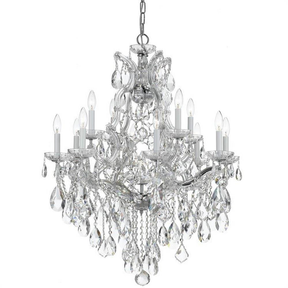 Bailey Street Home - 49-BEL-1626994 - Barclay Avenue - Twelve Light Chandelier in Traditional and Contemporary Style - 28 Inches Wide by 32 Inches High
