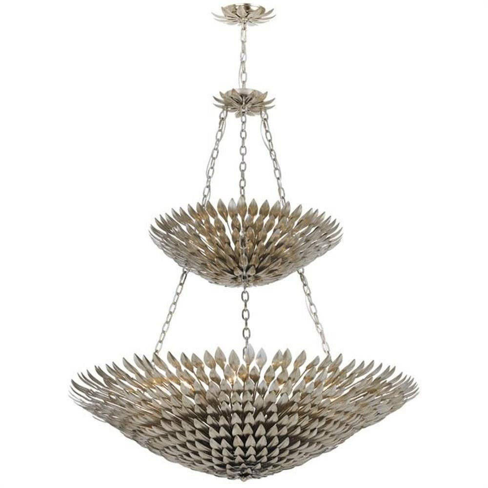 Bailey Street Home - 49-BEL-1791078 - Crosby Lodge - Eitheen Light Antique Leaf Pendant Chandelier in Traditional Style - 40 Inches Wide by 47 Inches High