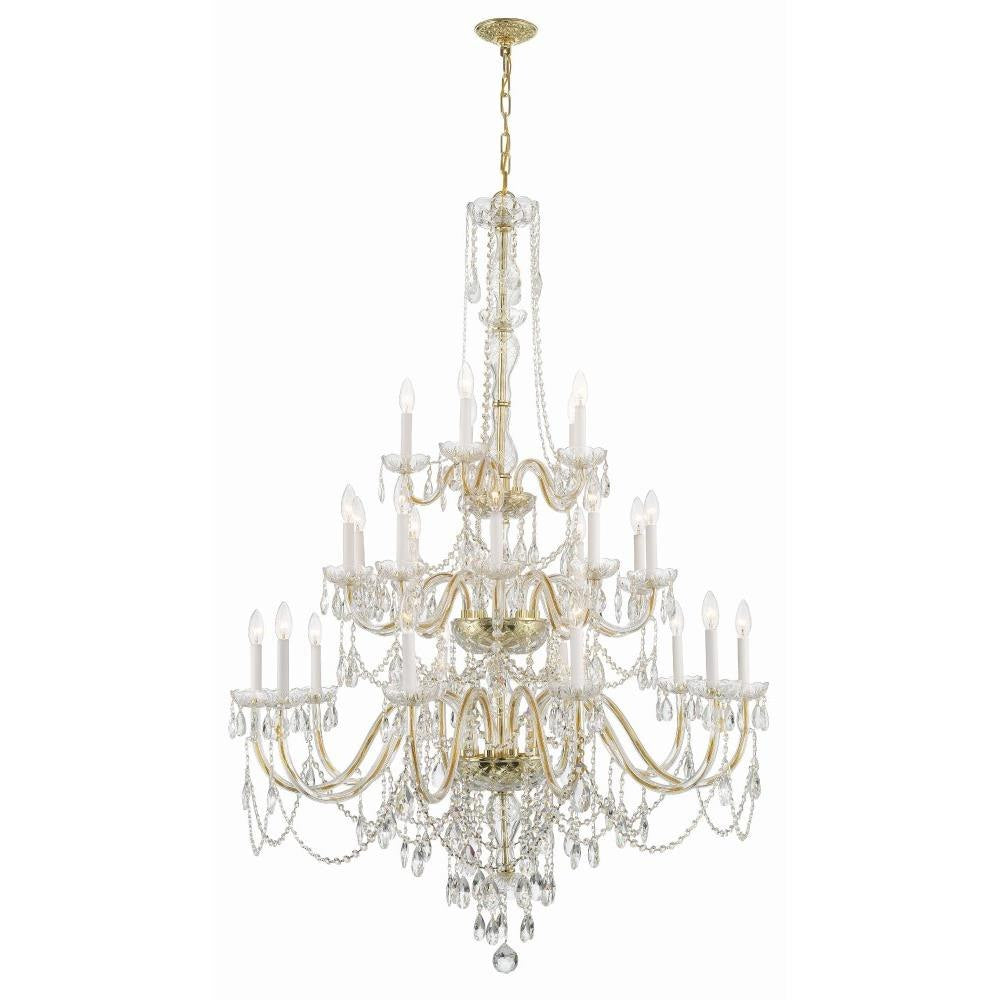 Bailey Street Home - 49-BEL-4955215 - Lindsay Quadrant - 25 Light Chandelier In Traditional Style-61 Inches Tall and 45 Inches Wide