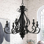 Bailey Street Home - 218-BEL-5054487 - St Helens Mount - 6 Light Large Chandelier In Contemporary Style-34.75 Inches Tall and 35 Inches Wide