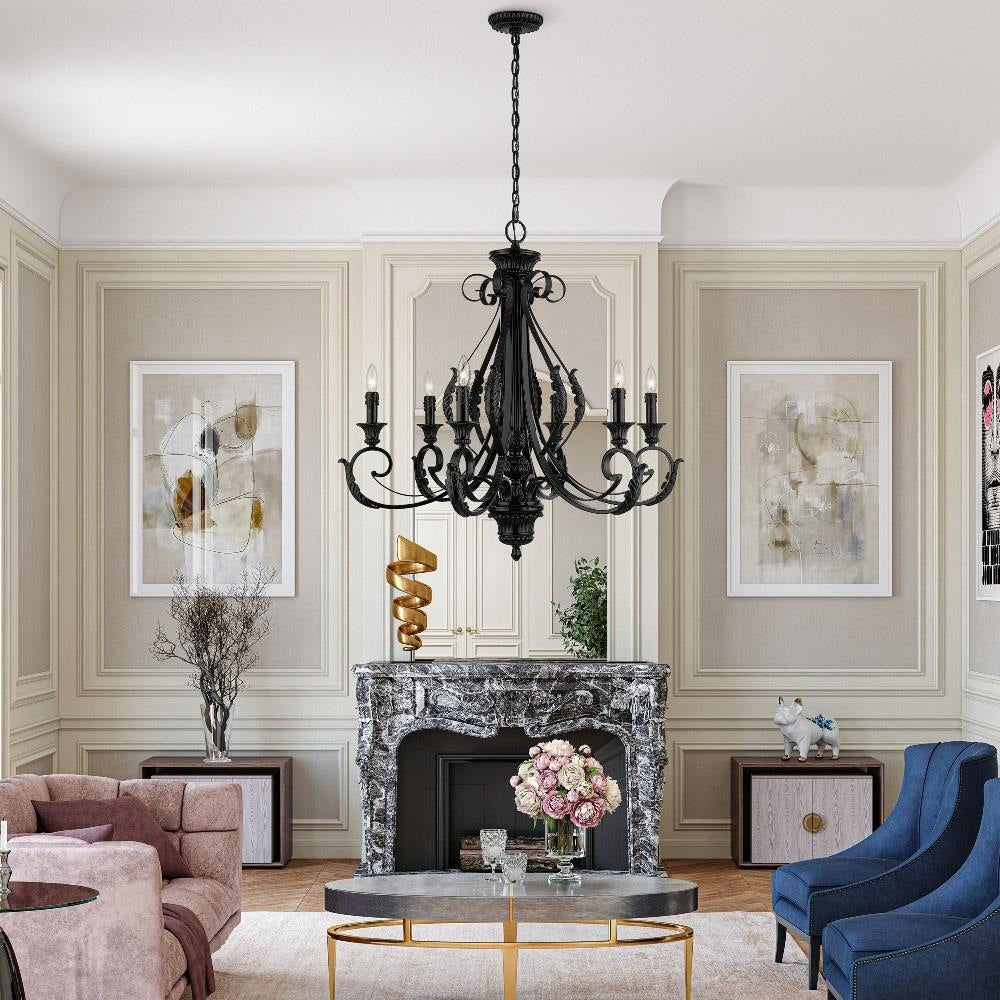 Bailey Street Home - 218-BEL-5054487 - St Helens Mount - 6 Light Large Chandelier In Contemporary Style-34.75 Inches Tall and 35 Inches Wide