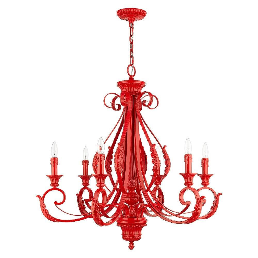Bailey Street Home - 218-BEL-5054487 - St Helens Mount - 6 Light Large Chandelier In Contemporary Style-34.75 Inches Tall and 35 Inches Wide