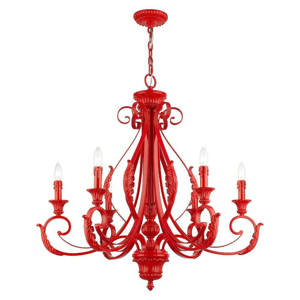 Bailey Street Home - 218-BEL-5054487 - St Helens Mount - 6 Light Large Chandelier In Contemporary Style-34.75 Inches Tall and 35 Inches Wide