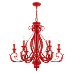 Bailey Street Home - 218-BEL-5054487 - St Helens Mount - 6 Light Large Chandelier In Contemporary Style-34.75 Inches Tall and 35 Inches Wide
