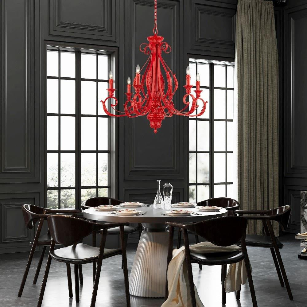 Bailey Street Home - 218-BEL-5054487 - St Helens Mount - 6 Light Large Chandelier In Contemporary Style-34.75 Inches Tall and 35 Inches Wide