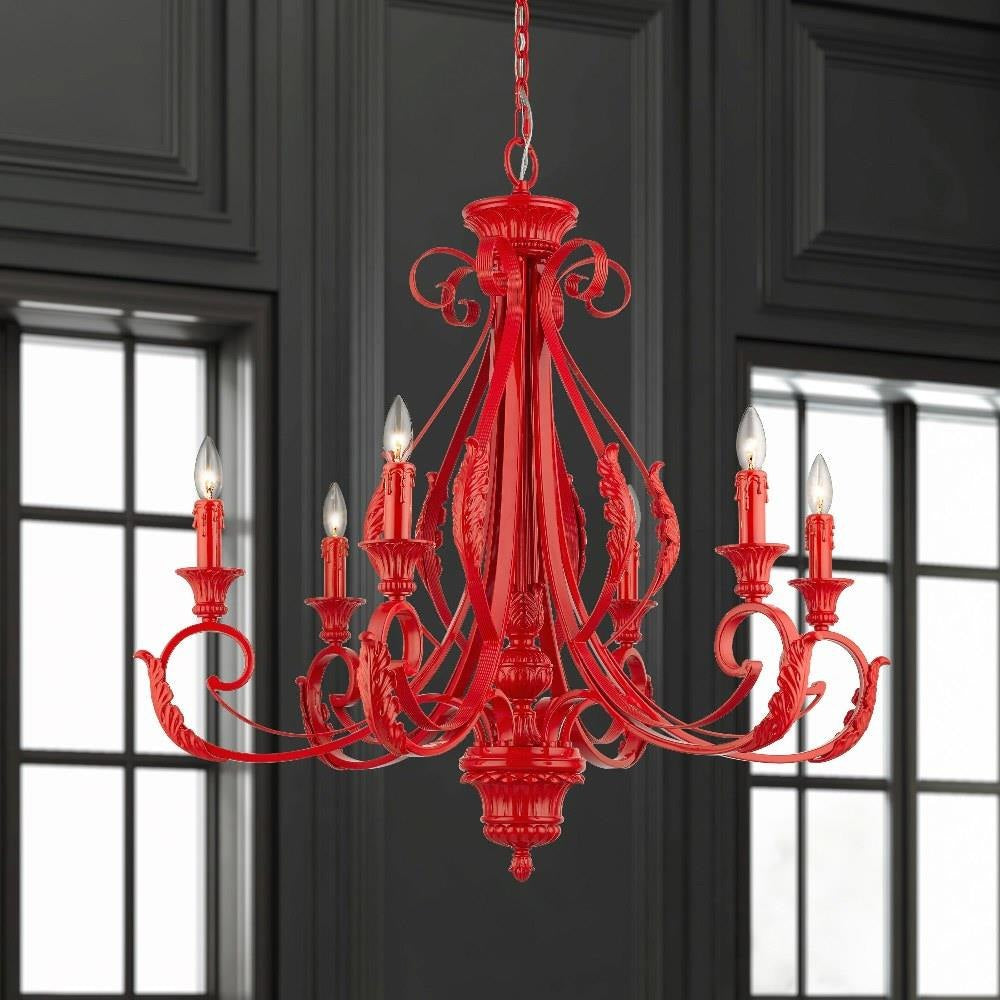 Bailey Street Home - 218-BEL-5054487 - St Helens Mount - 6 Light Large Chandelier In Contemporary Style-34.75 Inches Tall and 35 Inches Wide