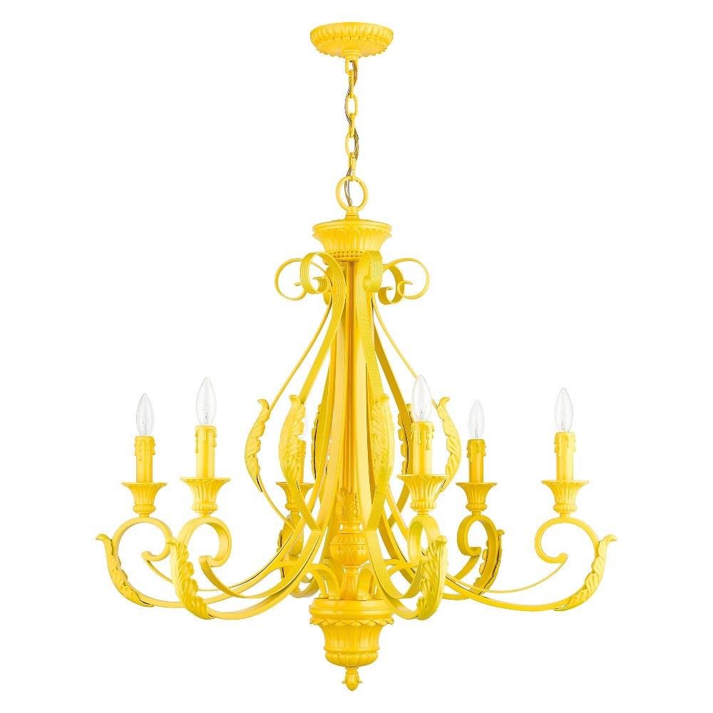 Livex Lighting - 49066-82 - Valencia - 6 Light Large Chandelier In Contemporary Style-34.75 Inches Tall and 35 Inches Wide