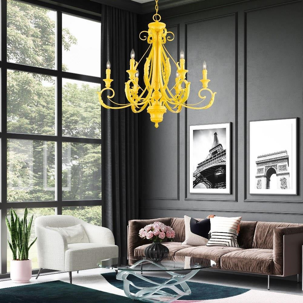 Bailey Street Home - 218-BEL-5054487 - St Helens Mount - 6 Light Large Chandelier In Contemporary Style-34.75 Inches Tall and 35 Inches Wide