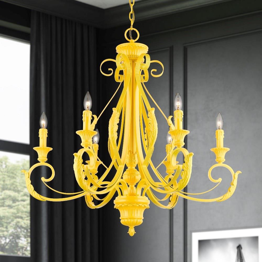 Bailey Street Home - 218-BEL-5054487 - St Helens Mount - 6 Light Large Chandelier In Contemporary Style-34.75 Inches Tall and 35 Inches Wide