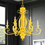 Bailey Street Home - 218-BEL-5054487 - St Helens Mount - 6 Light Large Chandelier In Contemporary Style-34.75 Inches Tall and 35 Inches Wide