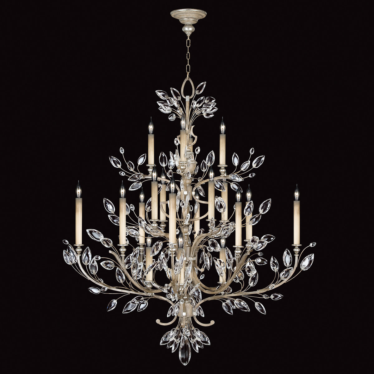 CRYSTAL LAUREL 57" W Round Chandelier