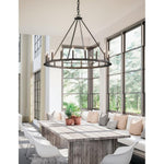 Bailey Street Home - 309-BEL-2821822 - Paddock Approach - Chandelier 20 Light Black Iron - in Industrial style - 52 high by 60 wide