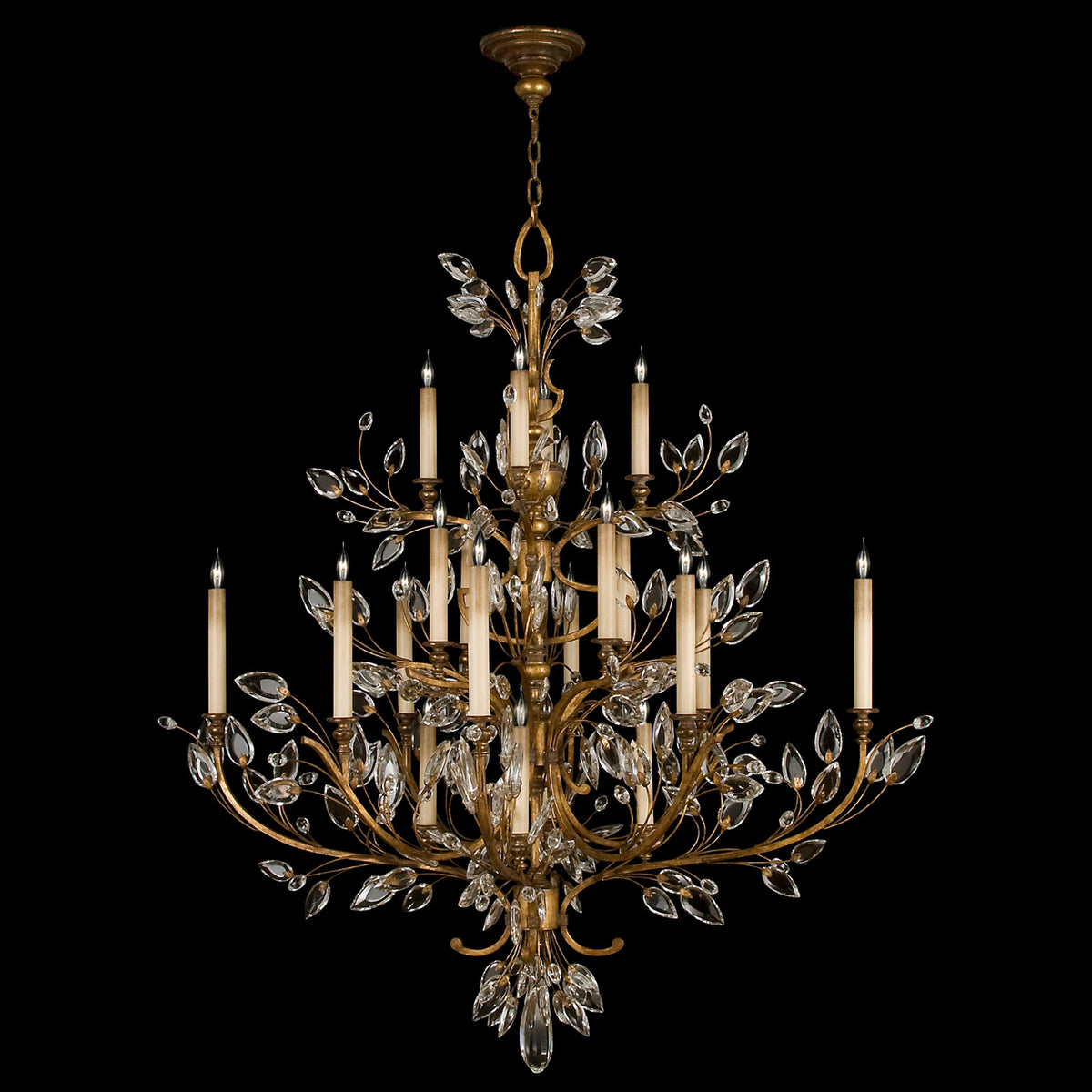 CRYSTAL LAUREL 57" W Round Chandelier