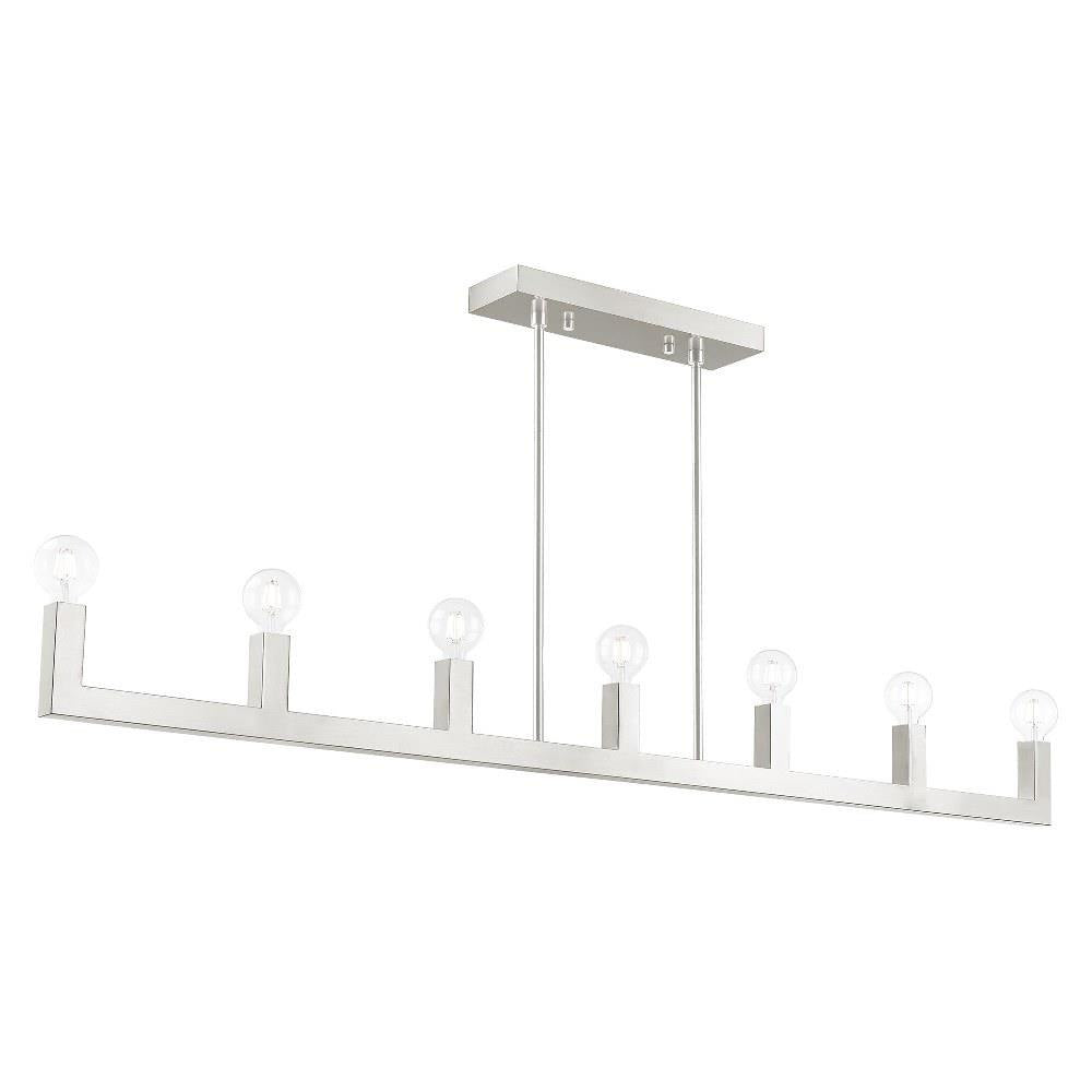 Livex Lighting - 49209-91 - Solna - 7 Light Linear Chandelier in Mid Century Modern Style - 16.5 Inches wide by 16.5 Inches high