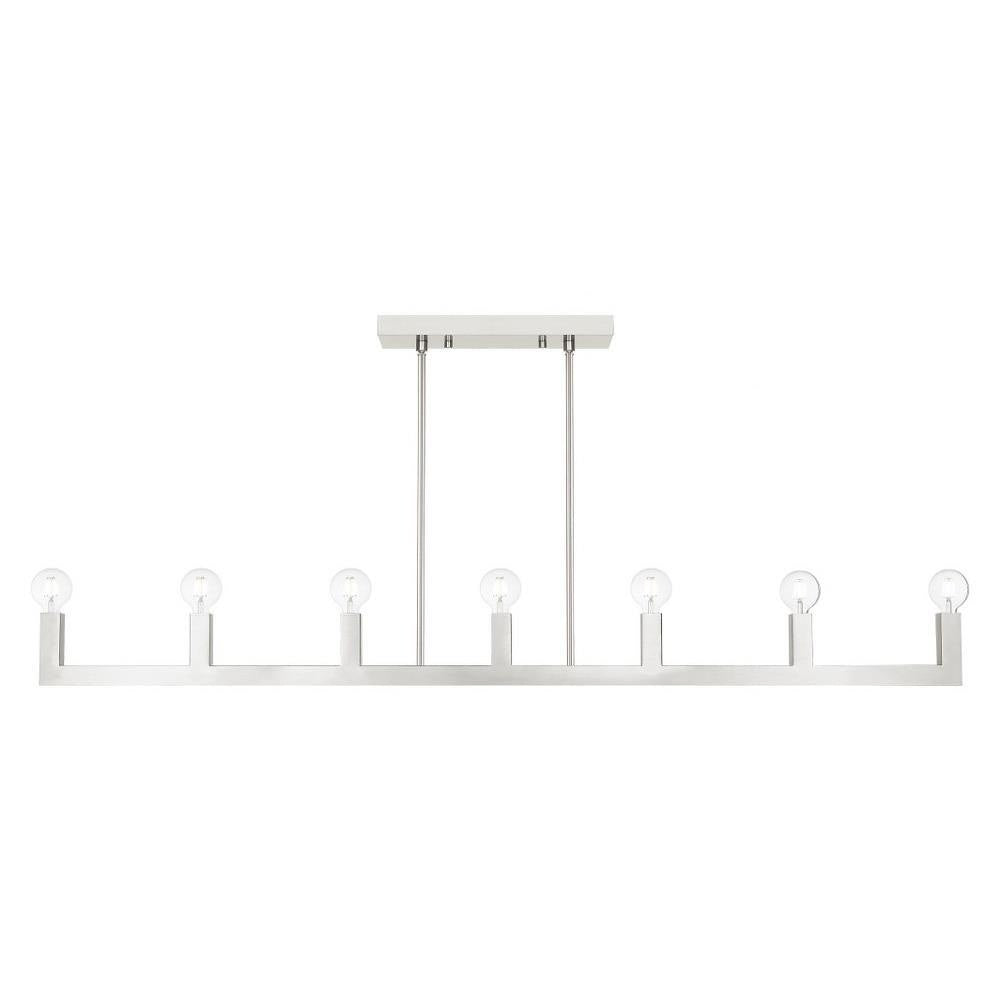 Livex Lighting - 49209-91 - Solna - 7 Light Linear Chandelier in Mid Century Modern Style - 16.5 Inches wide by 16.5 Inches high