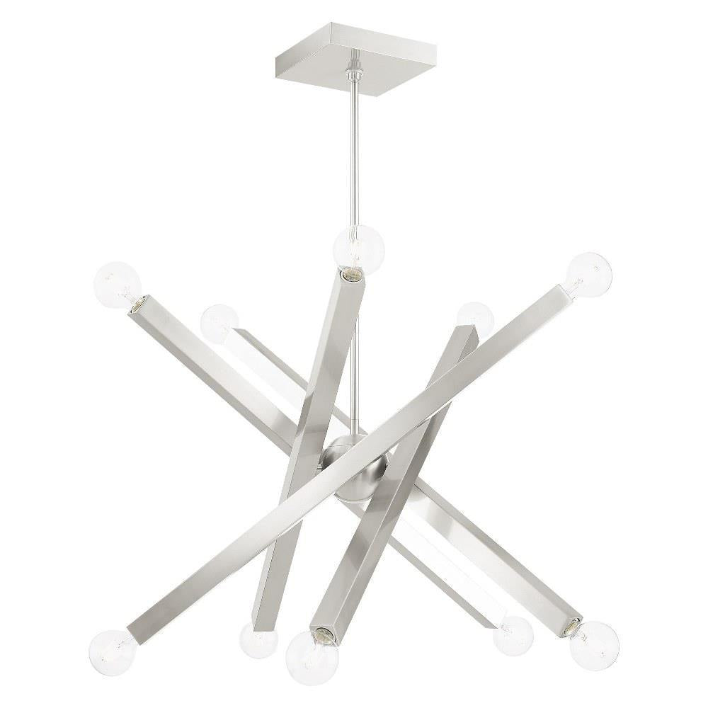 Livex Lighting - 49227-91 - Solna - 10 Light Chandelier in Mid Century Modern Style - 34 Inches wide by 24 Inches high