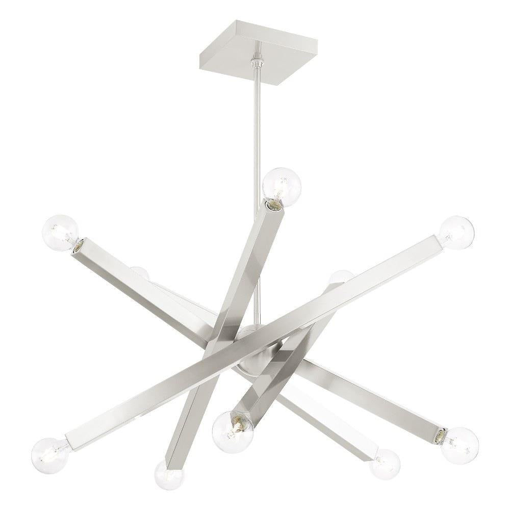 Livex Lighting - 49227-91 - Solna - 10 Light Chandelier in Mid Century Modern Style - 34 Inches wide by 24 Inches high