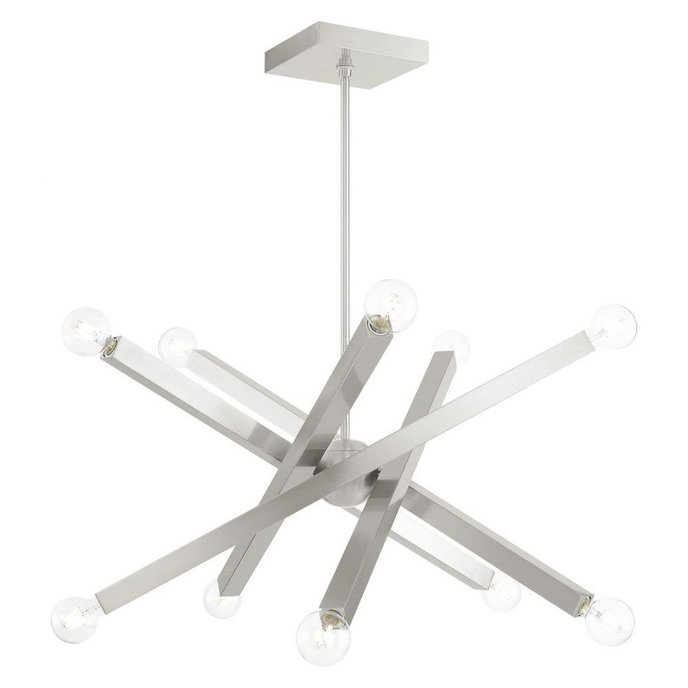 Livex Lighting - 49227-91 - Solna - 10 Light Chandelier in Mid Century Modern Style - 34 Inches wide by 24 Inches high