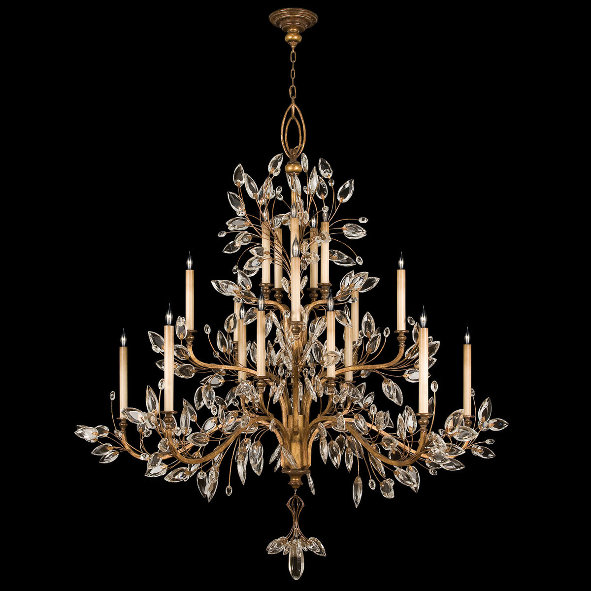 CRYSTAL LAUREL 75" W Round Chandelier