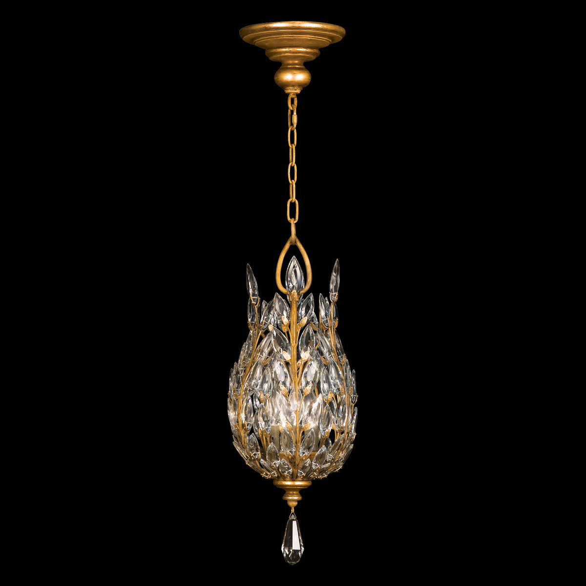 CRYSTAL LAUREL 11" W Round Pendant
