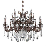 Silver Leaf 15-Light Chandelier with Firenze Clear Crystal