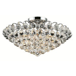 Godiva Chrome Nine-Light 21-Inch Flush Mount with Swarovski Strass Clear Crystal