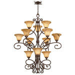 Kalco Lighting Amelie Tortoise Shell 12-Light Chandelier
