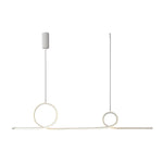 Minimalist Waves Circular Stepless Dimming LED Intelligent Chandeliers