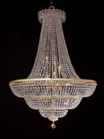 Entryway chandelier / foyer chandelier in gold plated finish