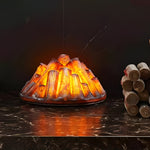 Decorative Resin Firewood Charcoal Pile Simulated Fireplace Flame Lamp