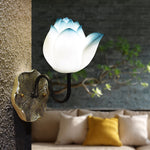 Lotus Flowers Resin Three Step Dimming Creative Modern Wall Lights Fixture