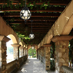 Waterproof Retro Aluminum Glass Ball American Style Outdoor Chandelier