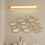 Rectangular Wood Waterproof LED Nordic Wall Lamp Mirror Light Sconces