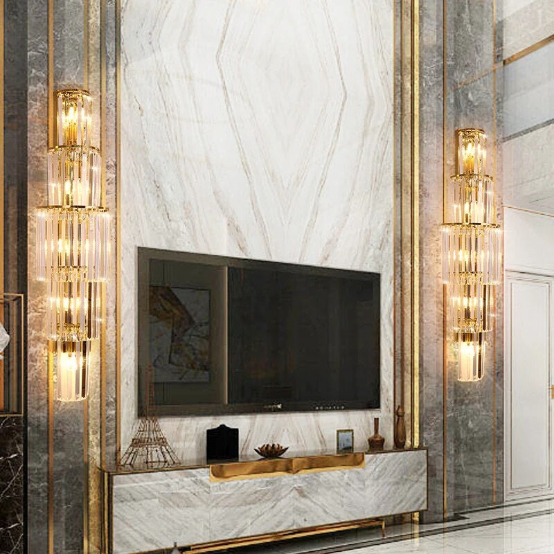 Gio 32" Crystal Wall Sconce