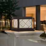 Square Waterproof LED Modern Outdoor Solar Post Caps Lights Pillar Light