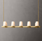 Pauillac Fabric Shade Linear Chandelier 49"