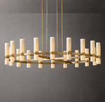Ravelle Round Milk Glass Chandelier 60"