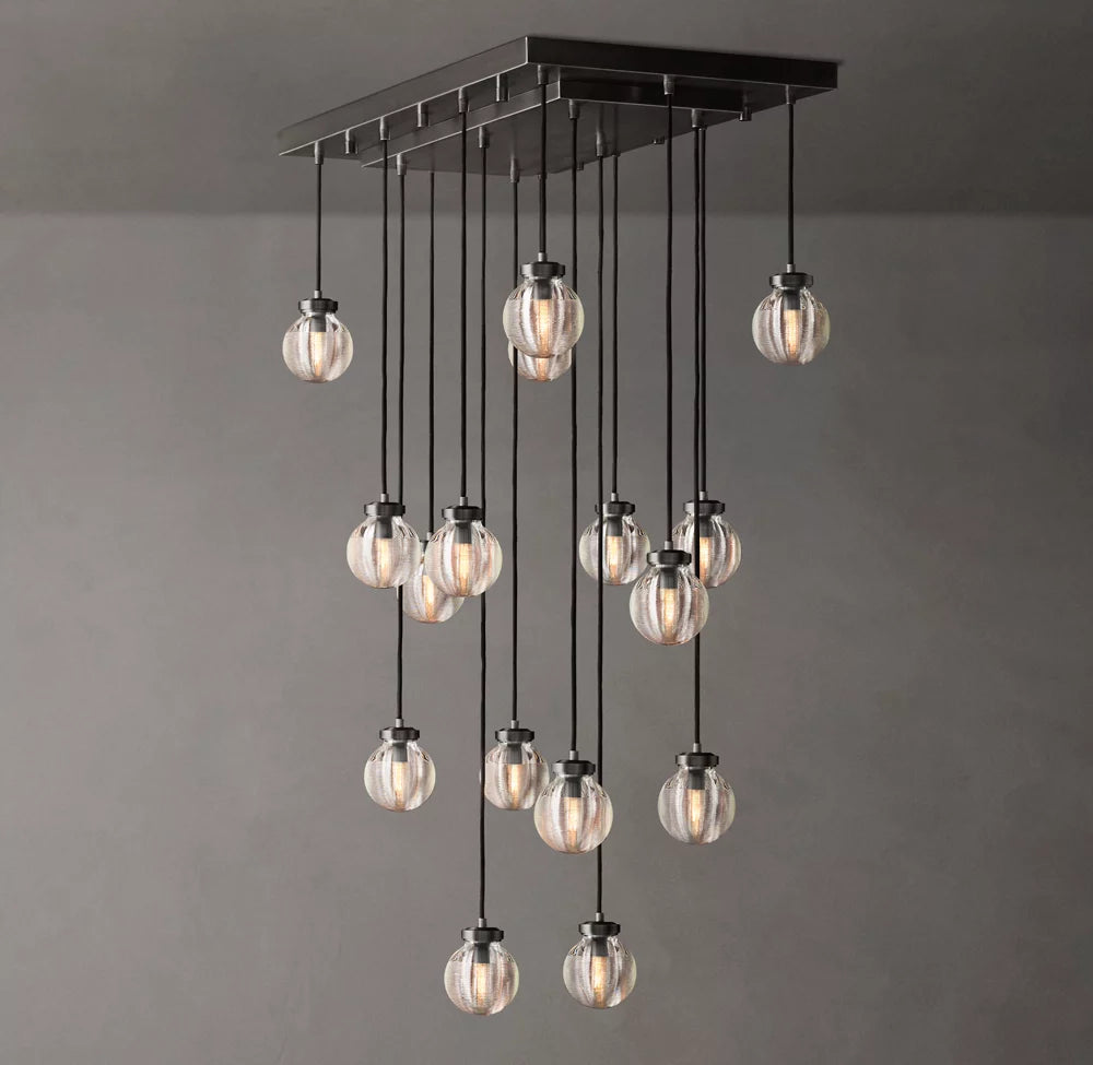 Pearl Rectangular Chandelier 36"