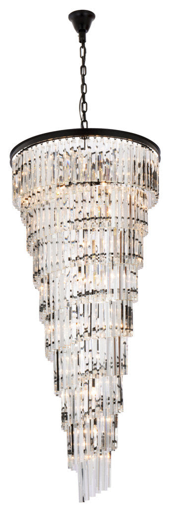 Elegant Lighting Sydney 30" Spiral Crystal Chandelier