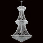 Empire 38-Light Chrome Finish with Clear-Crystals Chandelier