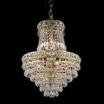 6 Light Tranquil Crystal Chandelier with gold plated fnish