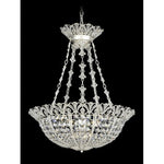 New Antique Silver Nine-Light Clear Spectra Crystal Pendant Light, 24.5W x 29H x 24.5D