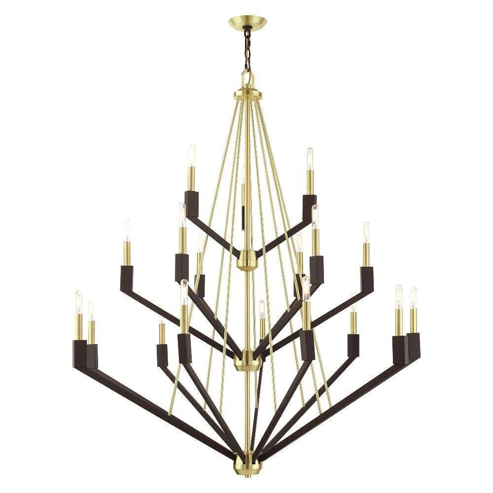 Livex Lighting - 51169-12 - Beckett - 18 Light Foyer in Industrial Style - 44 Inches wide by 52 Inches high