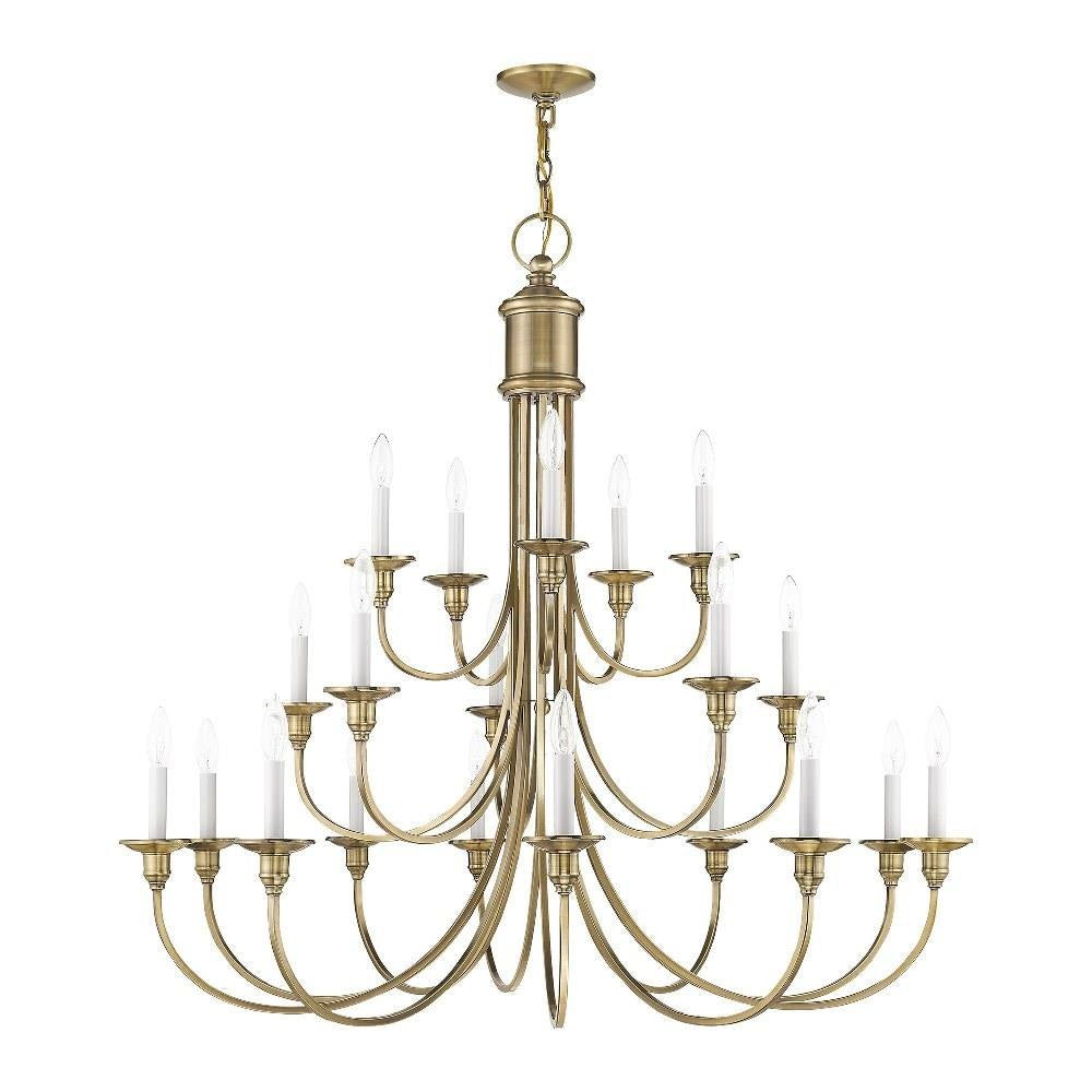 Livex Lighting - 5140 - Cranford - 20 Light Foyer Chandelier in Farmhouse Style - 42 Inches wide by 40 Inches high