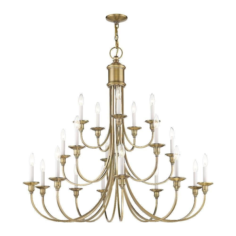 Livex Lighting - 5140 - Cranford - 20 Light Foyer Chandelier in Farmhouse Style - 42 Inches wide by 40 Inches high