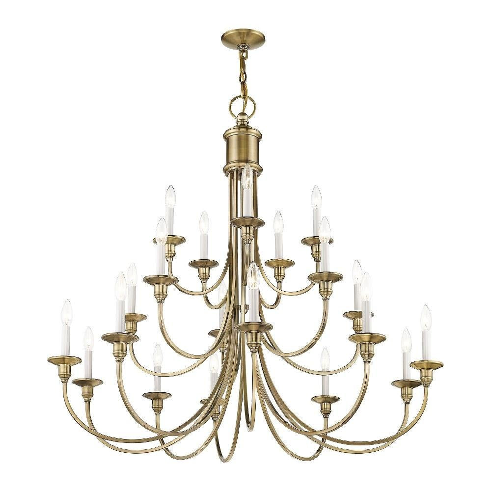 Livex Lighting - 5140 - Cranford - 20 Light Foyer Chandelier in Farmhouse Style - 42 Inches wide by 40 Inches high