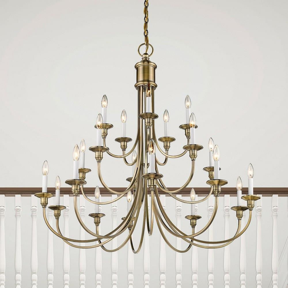 Livex Lighting - 5140 - Cranford - 20 Light Foyer Chandelier in Farmhouse Style - 42 Inches wide by 40 Inches high