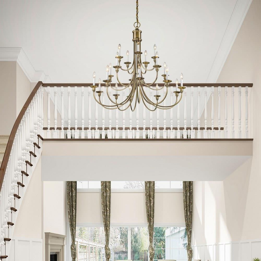 Livex Lighting - 5140 - Cranford - 20 Light Foyer Chandelier in Farmhouse Style - 42 Inches wide by 40 Inches high
