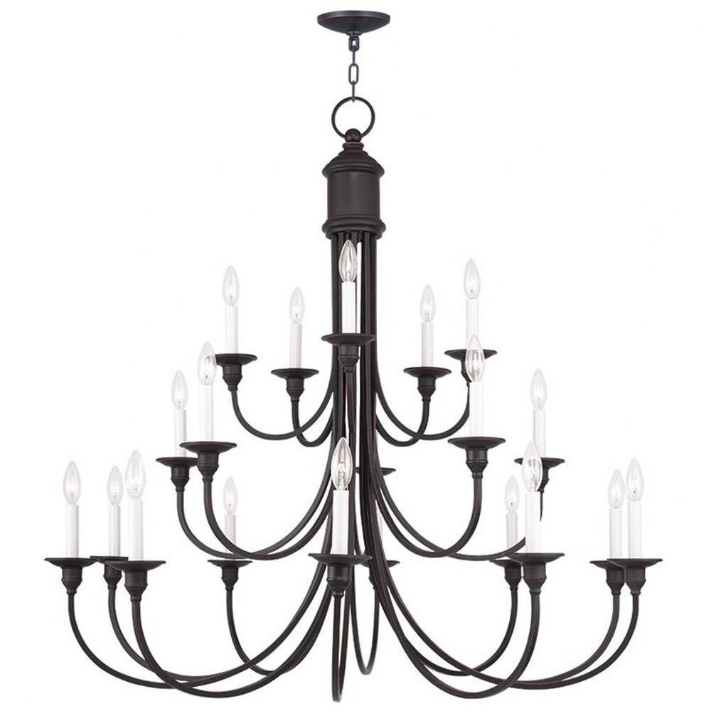 Livex Lighting - 5140 - Cranford - 20 Light Foyer Chandelier in Farmhouse Style - 42 Inches wide by 40 Inches high